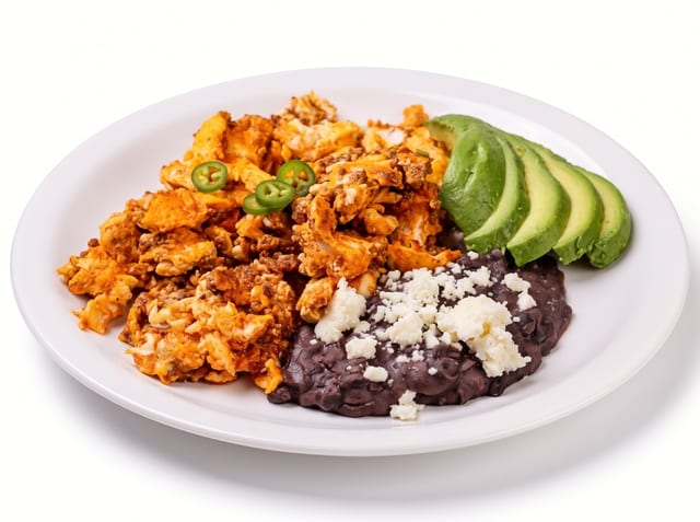 Huevos con Chorizo (Eggs with Mexican Sausage).