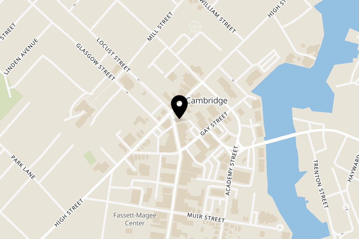 Map showing the location of El Cabrito Mexican Grill Cambridge 535 on 535 Poplar St in Cambridge