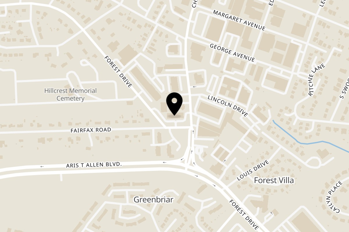 Map showing the location of El Cabrito Mexican Grill Annapolis- 1900 on 1900 Fairfax Rd in Annapolis