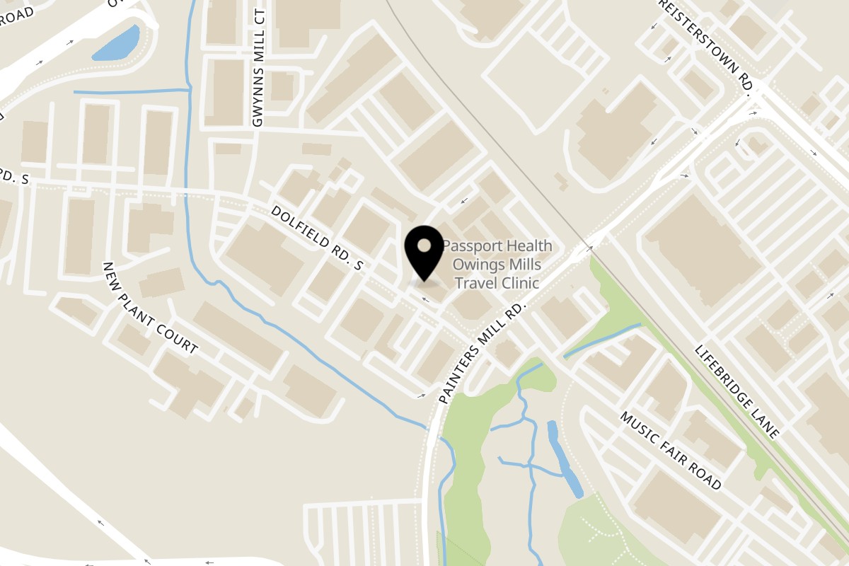 Map showing the location of El Cabrito Mexican Grill Owings Mills 10209 on 10209 S Dolfield Rd in Owings Mills
